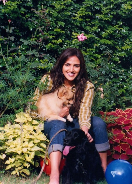 Esha Deol with dog