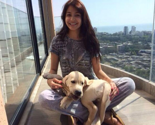 Anushka Sharma with dog