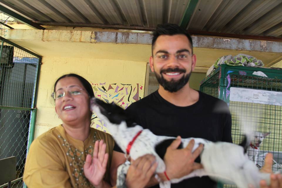 Virat Kohli adopts 15 dogs at Care, Benguluru.