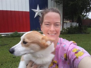 Betty Walter in this image from today.com is seen with Rosie, one of the rescued dogs from the flood. Seven month old Rosie has survived Parvo, Kennel cough and now even a Tropical storm Harvey. She is a real fighter, quoted Betty in her facebook post.