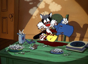 Stressed Sylvester the Cat Gif