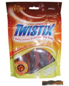 Twistix Dog Treats Peanut and Carob Flavor Small