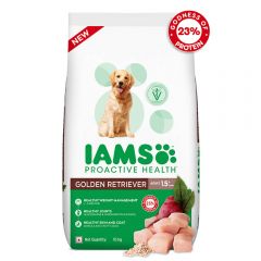 .IAMS Proactive Health for Adult (1.5+ Years) Golden Retriever Premium Dry Dog Food, 10 Kg