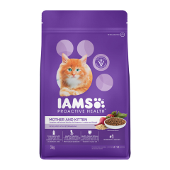 IAMS Proactive Health, Mother & Kitten (2-12 Months) Dry Premium Cat Food with Chicken, 3 Kg 