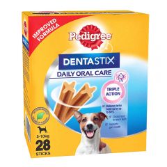 .Pedigree Dentastix  Dog Treat Oral Care for Adult Small Breed (5-10 kg), (28 Sticks) 440g Monthly Pack