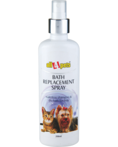 All4Pets Bath Replacement Spray Waterless Shampoo for Dog & Cat 200 ml