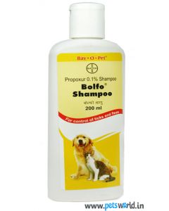 Bayer Bolfo Anti Tick and Flea Shampoo For Dogs and Cats 200 ml