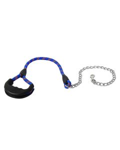 Petsworld Chain Leash with Soft Handle for Dog Blue Medium