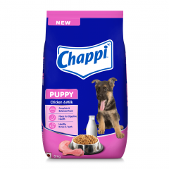 Chappi Puppy Dry Dog Food, Chicken & Milk, 3kg 