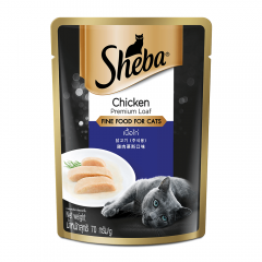 Sheba Rich Premium Adult (+1 Year) Fine Wet Cat Food, Chicken Loaf- 70g Pouch