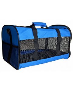 Petsworld Expandable Breathable Pet Carrier With Padded Fleece Insert Soft Sided Carrier (Blue)