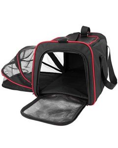 Petsworld Expandable Soft Sided Foldable Travel Dog Cat Carrier with Fleece Mat