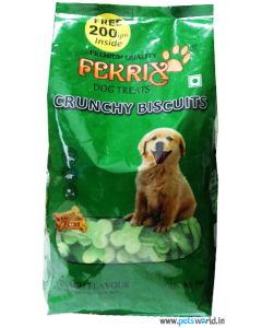 Fekrix Spinach Flavour Dog Biscuits 1Kg