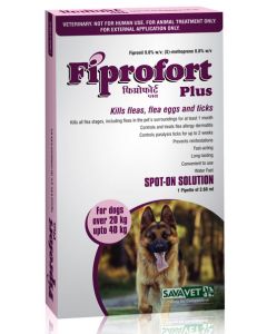 Savavet Fiprofort Plus Spot On For Dogs Over 20 Kg Upto 40 Kg 2.68 ml