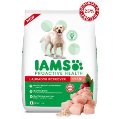 .IAMS Proactive Health Adult Labrador Retriever Dogs (1.5+ Years) Super Premium Dog Food, 3Kg Pack