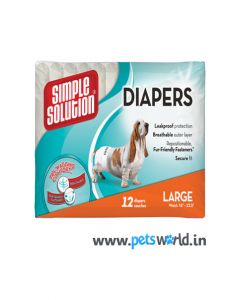 Simple Solution Pet Diapers 12 Diapers Couches Large