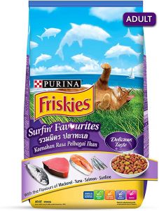 Purina Friskies Purina FRISKIES Surfin' Favourites Adult Cat Food, Mackerel Tuna Salmon & Sardine Flavours, 7kg 