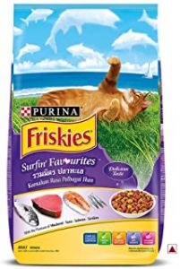 Purina FRISKIES Surfin' Favourites Adult Cat Food with Mackerel, Tuna, Salmon & Sardine Flavours, 3kg 