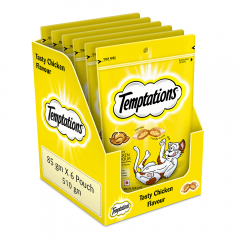 Temptations Cat Treat, Tasty Chicken Flavour  85 gm Pack of 6
