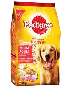Pedigree Young Adult Chicken And Rice Dog Food 1.2 Kg