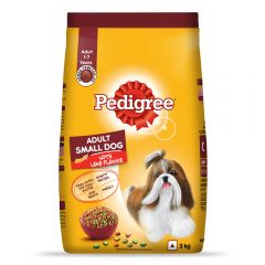 Pedigree Adult Small Dog Dry Food,  Lamb & Veg Flavour – 3 kg Pack