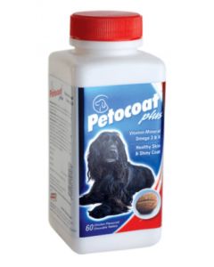 All4Pets Petocoat Plus For Healthy Skin and Shiny Coat 60 Chewable Tablets