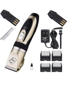 Petsworld Professional Automatic Rechargeable Pet Hair Trimmer With Extra Battery For Dog & Cat (S-1 Golden)