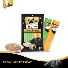 Sheba Cat Snack - Katsuo & Katsuo, Salmon Flavour, Melty, Premium 48gm