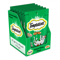Temptations Cat Treat, Seafood Medley Flavour 85gm Pack of 6