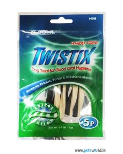 Twistix Dental Dog Treats Mint Mini 5 Pcs