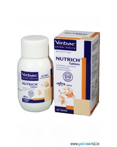 Virbac NUTRICH Tablets Supplement of Vitamins and Minerals for Pets 60 Tablets