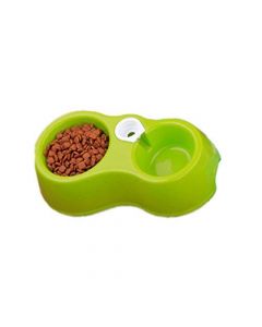 Petsworld Plastic Pets Food and Water Bowl Feeder for Small Medium Dogs & Cats Green