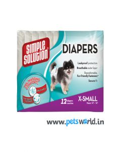 Simple Solution Pet Diapers 12 Diapers Couches XSmall